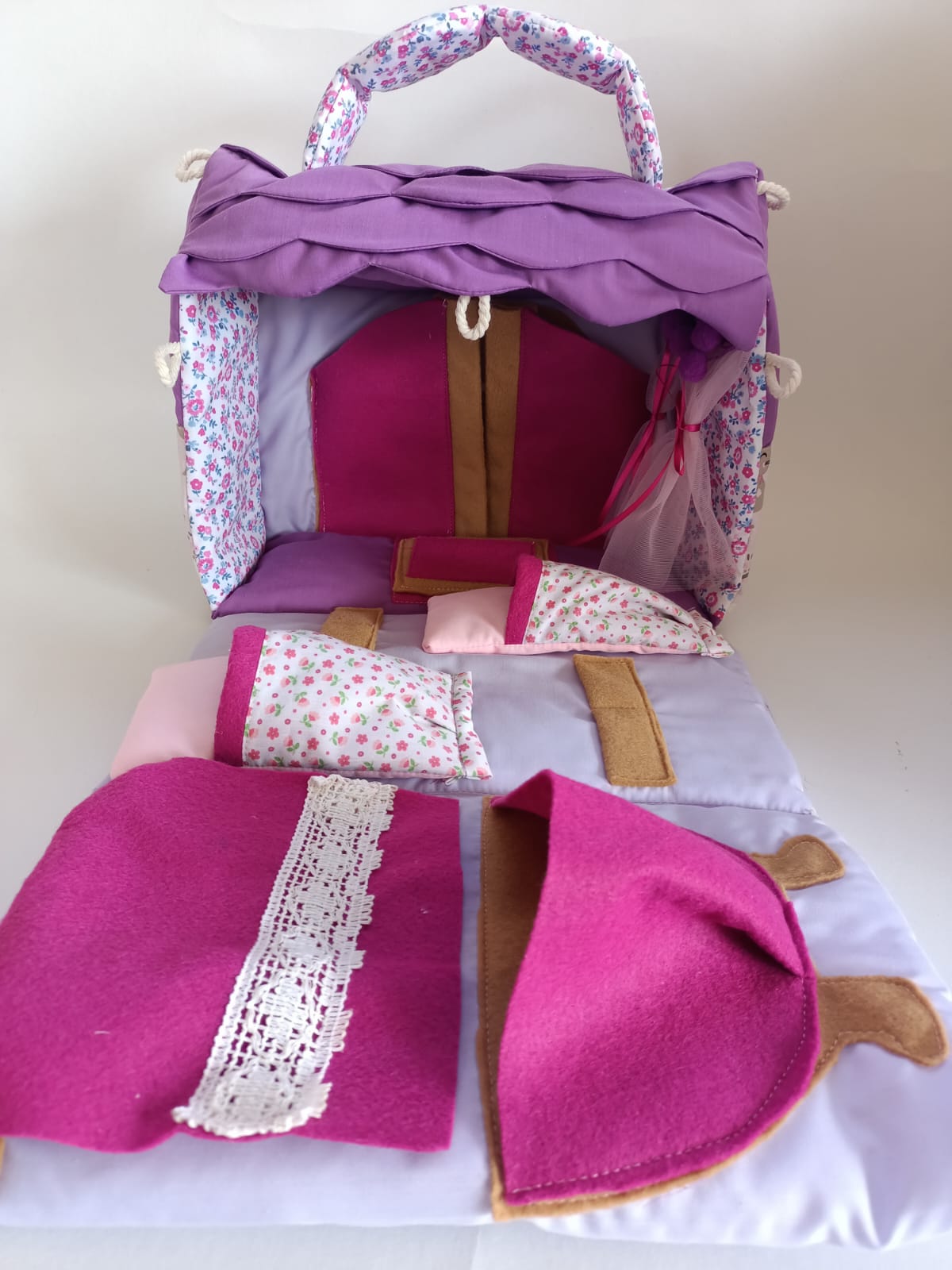 Casita portatil de tela Lavanda Cat