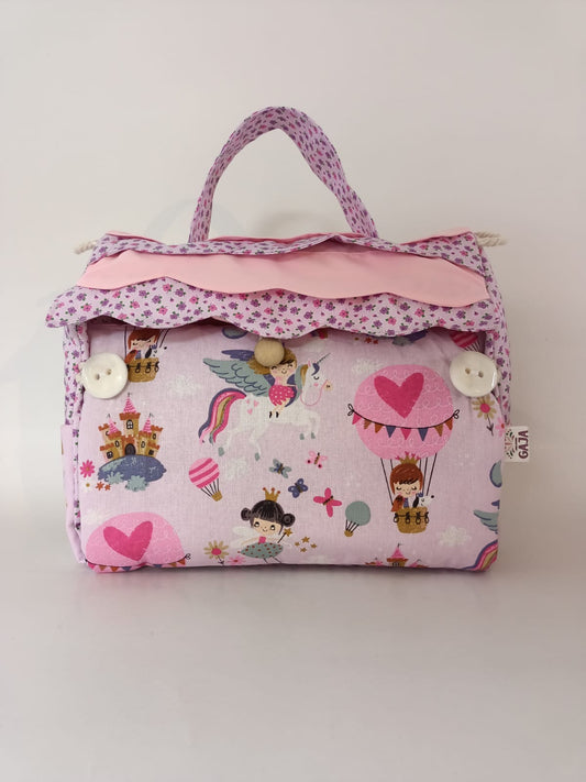 Casita de tela portatil Globo Pink