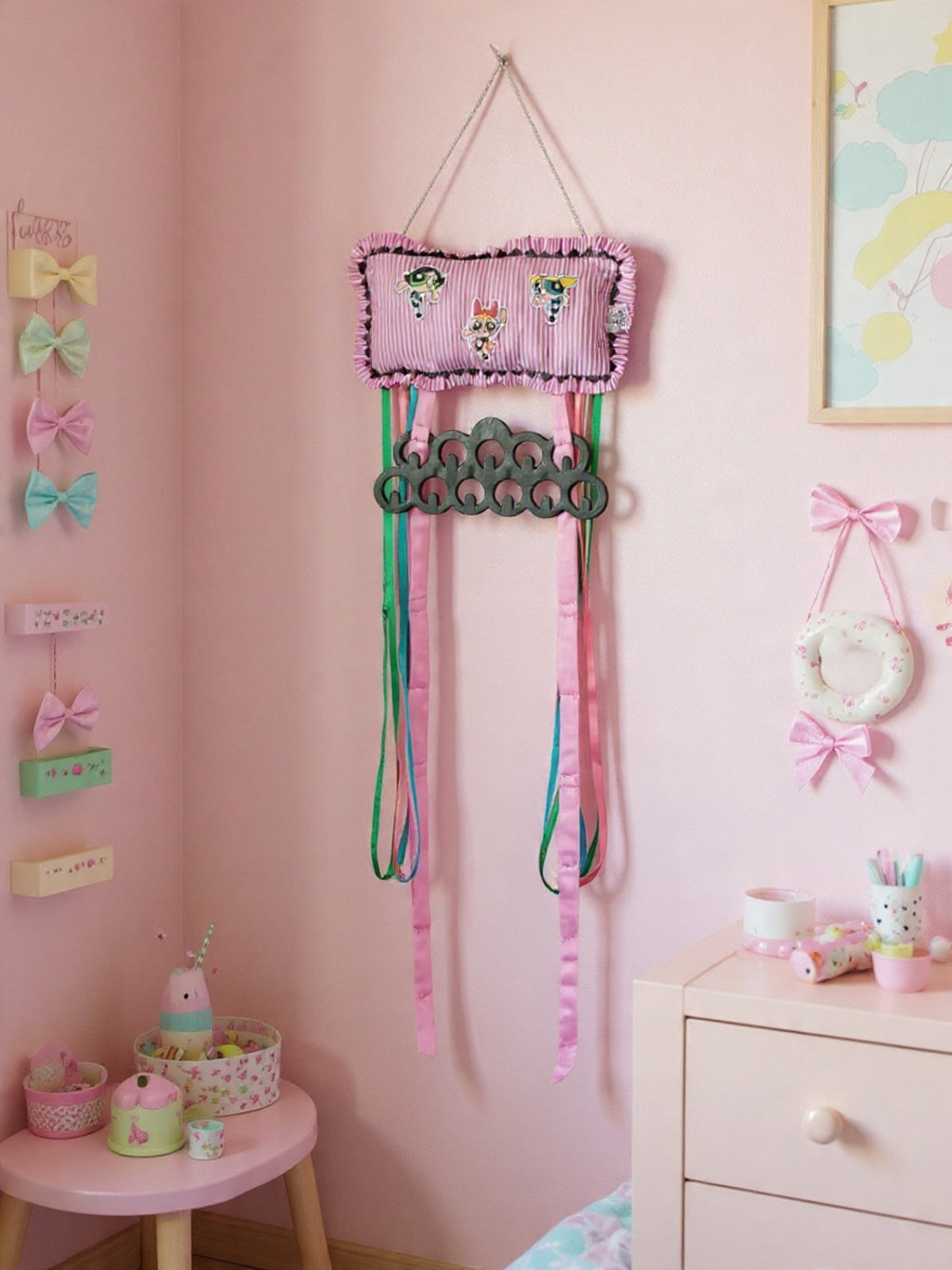 Moñero Colgante de Pared de Las Chicas Súper Poderosas