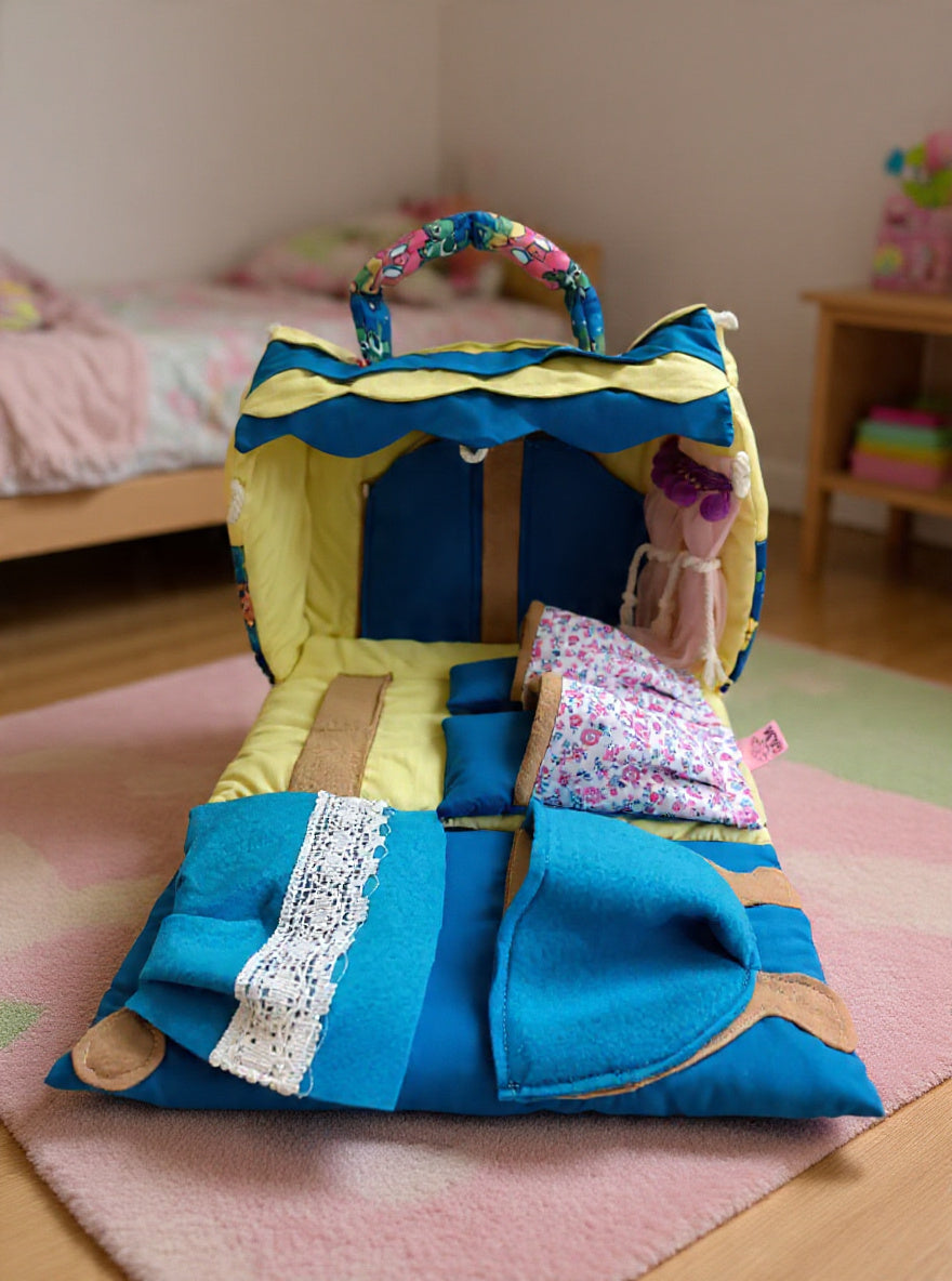 Bolso casita de tela