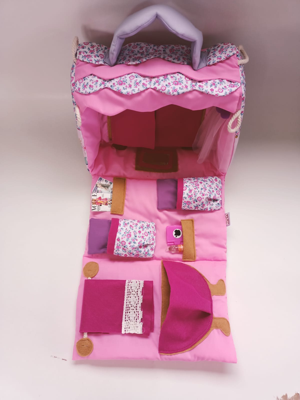 Casita de tela portatil Globo Pink