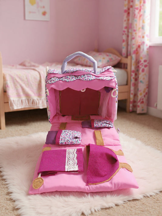 Casita de tela portatil Globo Pink