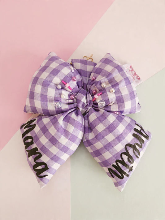 colgante personalizado moño puff