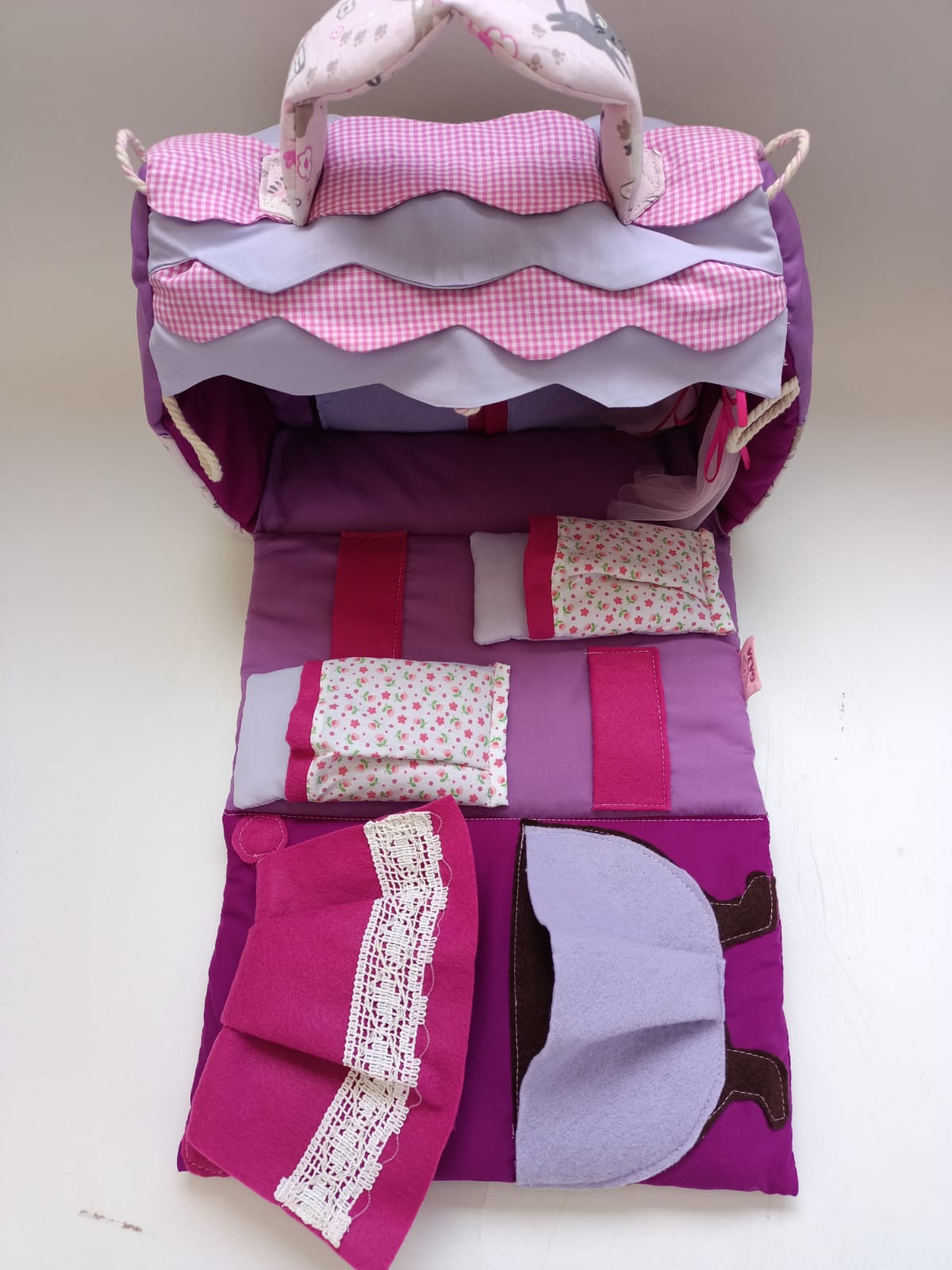 Bolso casita lavanda cat.