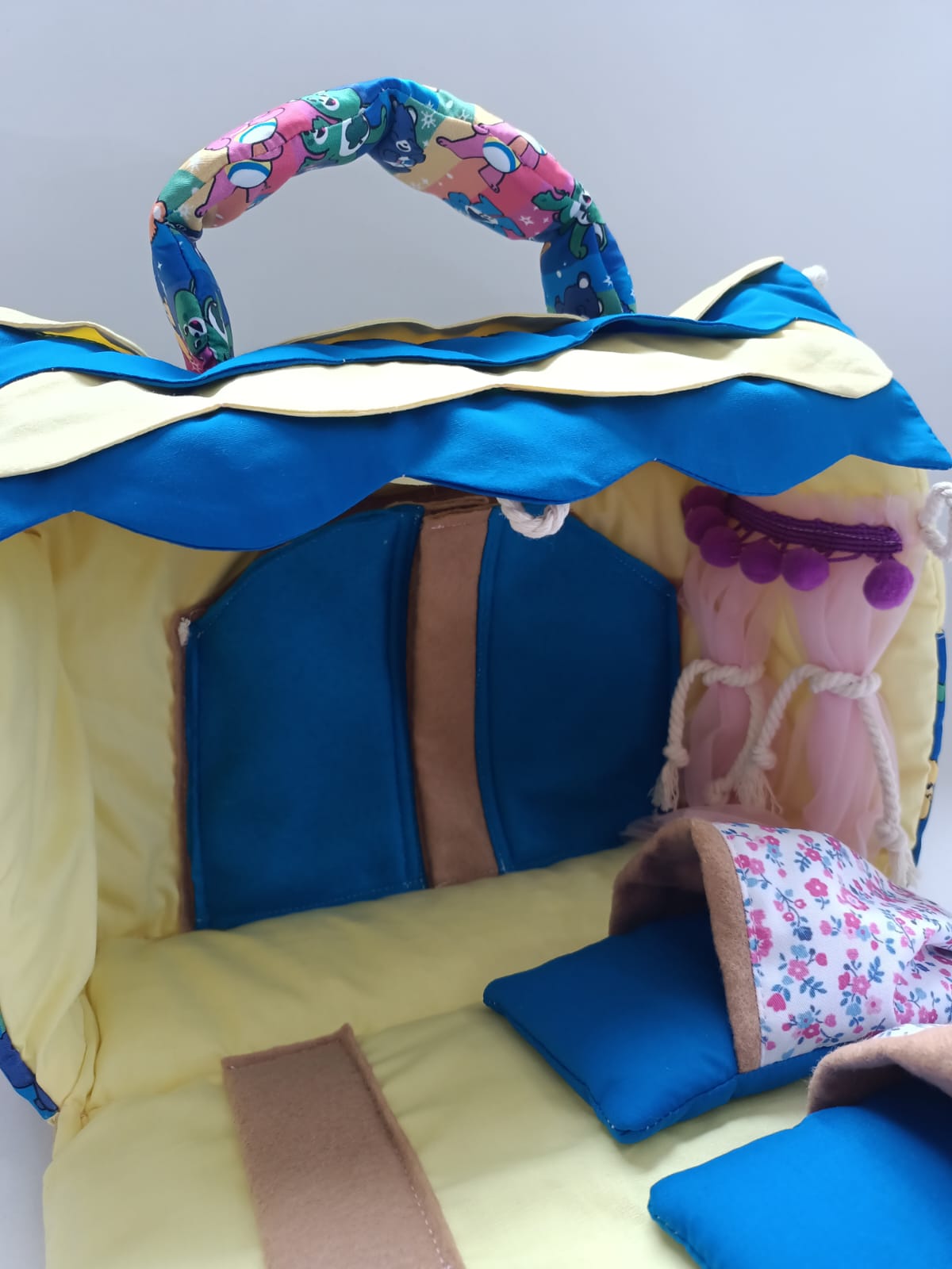 Bolso casita de tela